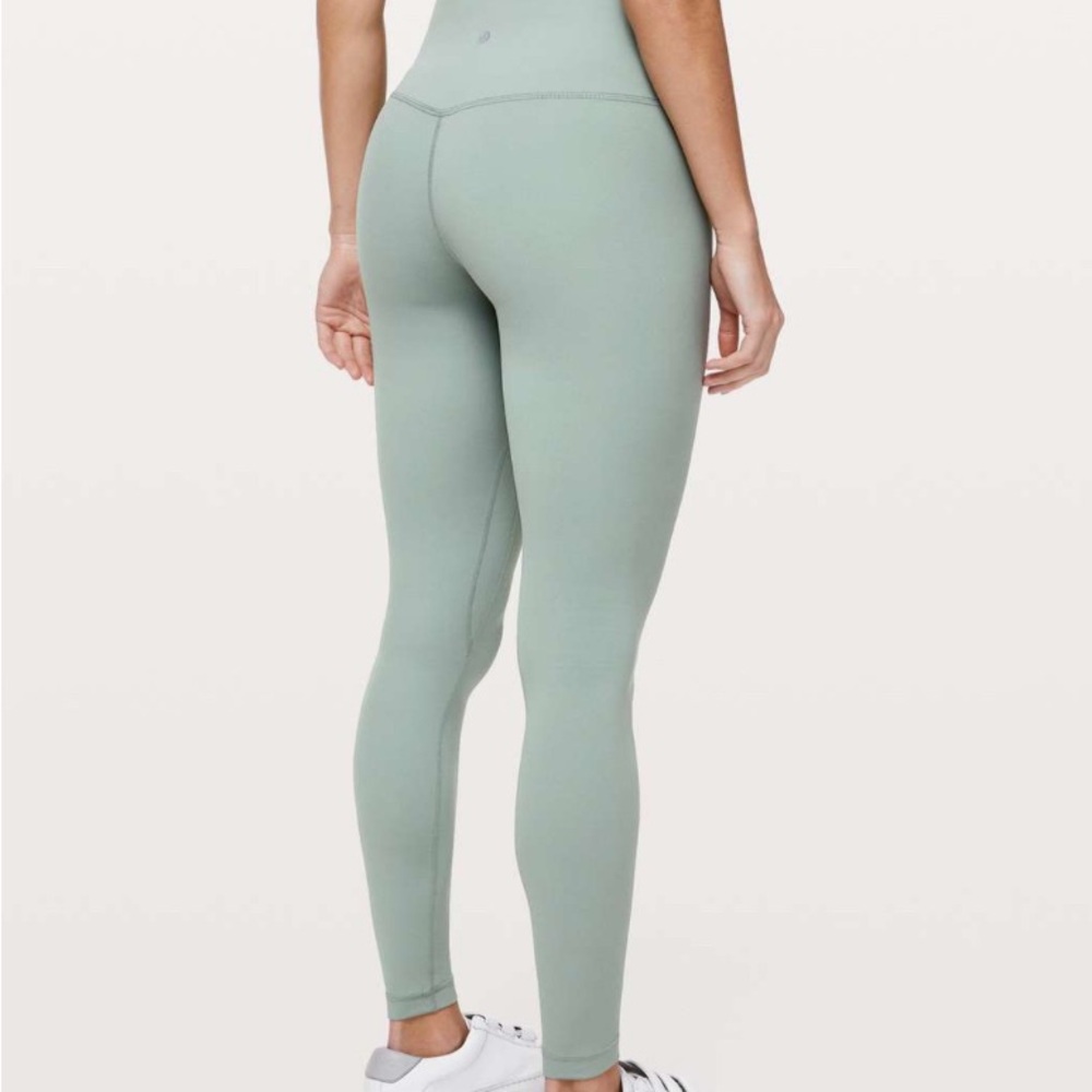 lululemon athletica High-Waist Biker Shorts in Sage Green